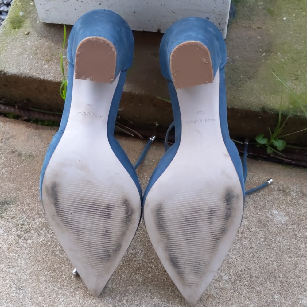 Steve Madden Pointed Toe Ankle Wrap Block Heel Sho - image 8